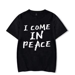 T-shirt Vintage Divertente 'I Come in Peace I'm Peace' per Coppie, Manica Corta, Moda Casual Streetwear per Uomo e Donna - Product Image 5