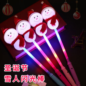 ของเล่นไฟ LED รูปตัวการ์ตูนคริสต์มาสแบบแท่งสปริงเรืองแสง ของขวัญปาร์ตี้รูปซานต้าและตุ๊กตาหิมะ - Product Image 4