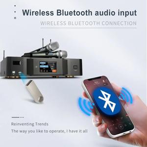 Depusheng K450 450W Mới Chuyên Nghiệp Khuếch Đại Công Suất Kỹ Thuật Số Mixer Âm Thanh Với Microphone Không Dây Cho Nhà Karaoke Hệ Thống Âm Thanh - Product Image 4