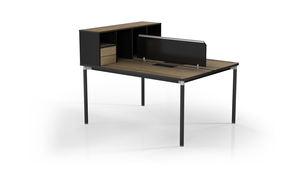 โต๊ะทำงานแบบเปิดสำนักงานพร้อมตู้เก็บเอกสารขนาดกะทัดรัด2คนตรงข้ามที่นั่ง - Product Image 2