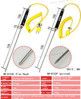 Contrôleur de température à thermocouple de surface de type K avec sonde solide en forme de L NR-81533A /81531A/81532A/OEM ODM