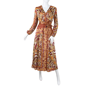 Venta al por mayor de moda vestido de falda de algodón de las mujeres, ropa casual oem damas maxi Vestido de manga larga - Product Image 2