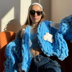 <span class=keywords><strong>Cardigan</strong></span> lavorato a maglia pesante in <span class=keywords><strong>lana</strong></span> personalizzata <span class=keywords><strong>Cardigan</strong></span> lavorato a maglia a mano a manica lunga da donna maglieria da donna lavorato a maglia <span class=keywords><strong>Cardigan</strong></span> maglione da donna - Product Image 3