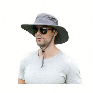 Quick Dry Nylon <b>Mens</b> Outdoor <b>Sun</b> With Face Neck Flap Uv Protection Wide Brim Fishing <b>Hat</b> Tiene for Hiking Safari Upf 50+ - Product Image 1