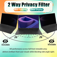 Filtre de confidentialité double face pour ordinateur portable 17'' 16:10, anti-espionnage, anti-lumière bleue, anti-reflets, lavable, réutilisable, protection d'écran