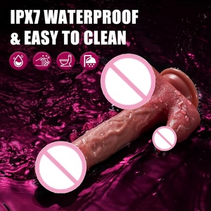هزاز جنسي بجهاز تحكم عن بعد، ألعاب جنسية للنساء والأزواج، قضيب اصطناعي واقعي مع خاصية الدفع، مدلك نقطة G، شحن مغناطيسي USB - Product Image 4