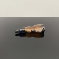 Flacon compte-gouttes en verre brun durable de 10 ml, scintillant, double forme creuse, anti-fuite, pour sérum de soin de la peau, huile essentielle, diffuseur à bâtonnets