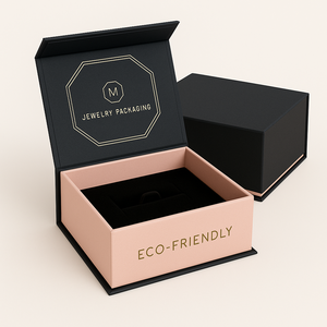 Eco-friendly Magnetic Jewelry <b>Box</b> with Recyclable Material and Rigid Cardboard - Product Image 5