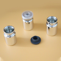 Flacon en verre médical de beauté à baïonnette pour poudre lyophilisée 5 ml, plaqué or et argent, ampoule liquide originale
