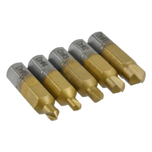 Spiral Flute Extractor Set 22Pc Titanium Plated HSS4341 For Damaged Screw Removal Repair Tools Imperial Inch <b>Red</b> <b>Box</b> - Product Image 3