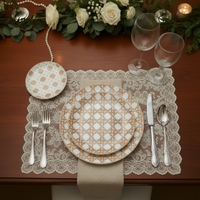 Service de Table en Porcelaine de Luxe Tressé en Rotin et Céramique, Assiettes, Tasses et Soucoupes pour Mariages, Hôtels et Restaurants – Vente en Gros