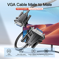 Cable VGA de Grado de Ingeniería Mindpure 3+6 1080P HD con Anillos Magnéticos y Pines Sólidos Niquelados para Proyector, PC, Monitor, TV