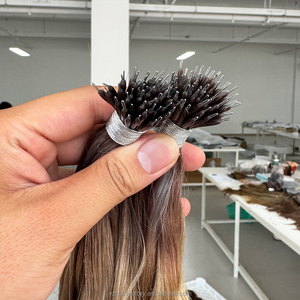 Extensions de cheveux humains vierges Remy double drawn, micro-perles, nano-rings, vente en gros - Product Image 2