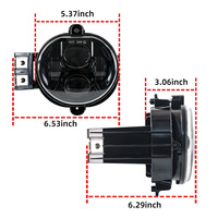 Pour Dodge Ram 1500 2002-2008 et Dodge Ram 2500 3500 2003-2009, phare antibrouillard LED 4,5 pouces 80W étanche avec kit de coque de lampe