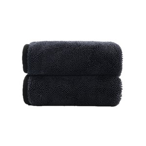 Serviette de lavage de voiture Kim Ryan, grise, 600 g/m², avec bordure renforcée, serviette de nettoyage polyvalente pour l'intérieur et l'extérieur des voitures - Product Image 3