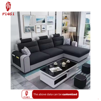 Ventes Directes d'Usine Canapé d'Angle Trois Places en Tissu Déhoussable et Lavable Style Moderne et Simple pour Salon