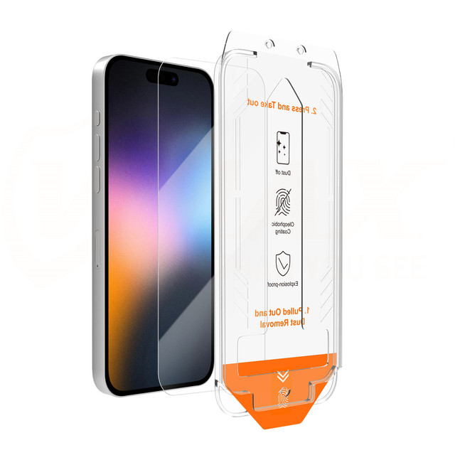 For iPhone 17 Pro Max 16E 17 Air 15 14 Plus 13 Bubble Free Temper Glass Film Easy Install Auto-Dust Removal Kit Screen Protector