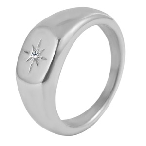 Yunnique Anillo de estrella de seis puntas a la moda para mujer, color acero, con engaste de púas, joyería de regalo - Product Image 5