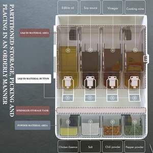 Étagère murale de rangement de cuisine en gros, organisateur multifonctionnel pour sauces, vinaigres, huiles et épices, boîte à assaisonnements - Product Image 2