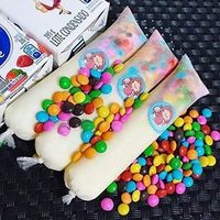 Sacs en plastique de qualité alimentaire pour bâtonnets glacés, sacs d'emballage DIY pour sucettes glacées, sacs anti-fuite pour bonbons glacés, logo personnalisé pour jus et yaourts en bâtonnets