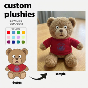 Peluches personnalisées, design de poupée, logo de dessin animé, ours en peluche, décoration de chambre d'hôtel, jouets en bois pour enfants, peluche <span class=keywords><strong>puffin</strong></span> 20 cm, poupée personnalisée - Product Image 1