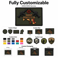 Écusson personnalisé en PVC caoutchouc 3D en relief, badge d'équipe sportive, logo de club personnalisé, écusson rectangulaire pour équipement, sacs à dos, vêtements