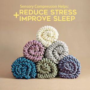 Couverture lestée en velours tricotée à la main, <span class=keywords><strong>plaid</strong></span> lesté en tricot épais fait main pour le sommeil, le soulagement du stress ou la décoration intérieure, pour la détente et le repos - Product Image 6