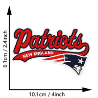 Badges de sport personnalisés en forme de cœur brodés en 3D, logos NFL MLB, patchs thermocollants, bordure dorée, haute densité pour chapeaux et vêtements