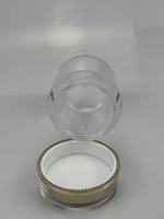 Bouteille capsule en acrylique à double paroi sans BPA, pot vide pour produits de santé, taille et logo personnalisés pour l'emballage de poudres, comprimés et bonbons