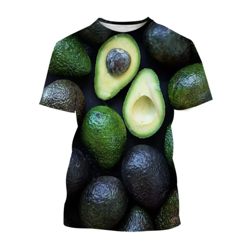 Fitspi meyve gıda 3d baskı T-shirt Streetwear Tees erkekler kadın kısa kollu komik T shirt boy Hip Hop Harajuku çocuklar Tshirt