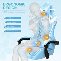 Chaise de gaming ergonomique rose, design tropical, accoudoirs réglables, vérin à gaz 2 positions, rembourrage en mousse rafraîchissante, pliable et pivotante