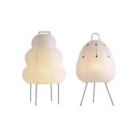 ACMHNC Rice Paper Lamp Retro Rice Paper Bedside Lamp with White Shade  Decoration Bedroom Table Lamp E14 Socket Max. 25 W, 1.8 m Cable, Paper Lamp
