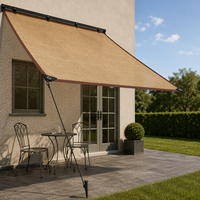 Filet pare-soleil à fixation rapide avec boucle, bords renforcés, pour abri de voiture, camping, jardin