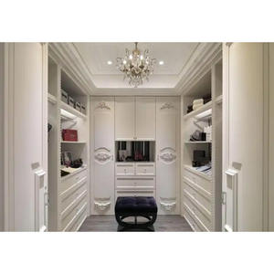 Armoire contemporaine en bois aluminium ensemble de meubles de chambre à coucher en bois armoire personnalisée vestiaire ambulant - Product Image 2