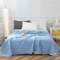 Coton gaufré Plaid serviette couette couvre-lit simple Double reine roi couverture de lit canapé jeter couvertures imprimé motif lit couverture