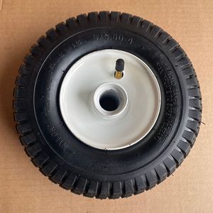 Pneus pneumatiques 9x3.50-4 à plis diagonaux avec essieu pour roue de chariot à main - Product Image 3