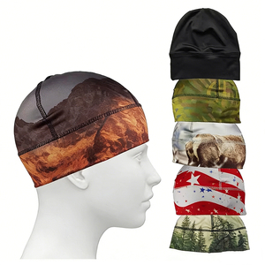 Gorro Deportivo con Logotipo Personalizado, Elástico, Absorbente, Transpirable, Cálido, para Protección en el Casco, Gorra para Correr, Gorro de Natación de Poliéster Unisex - Product Image 1