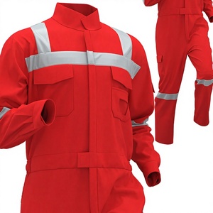 カスタマイズされたFR作業服、高視認性反射材付き100%コットン快適溶接作業着ユニフォーム - Product Image 2