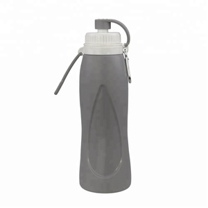 Bouteille d'eau en silicone anti-fuite 2018, bouteille pliable pour les voyages et les sports - Product Image 5