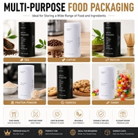 Boîtes en métal rondes noires mates de qualité alimentaire en gros, boîtes à café personnalisées, boîtes à thé en métal avec couvercle pour thé en vrac
