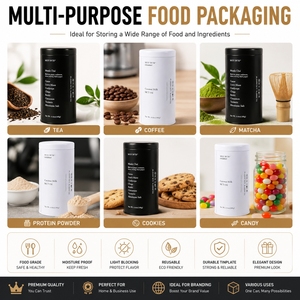 Wholesale Food Grade Airtight Round Black Matte Tins Custom Coffee Tin <strong>Can</strong> <strong>Tea</strong> Metal Tins Container with Lid for Loose <strong>Tea</strong> - Product Image 4