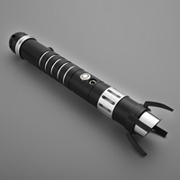 LGTMarrok Inquisitor Lightsaber RGB Neopixel con Empuñadura Metálica, Sonido de Oscilación Suave, Sable de Duelo Estilo Señor Oscuro