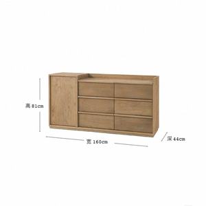 Escritorio de Maquillaje Moderno de Madera Marrón con 6 Cajones, Mueble para Sala de Estar, Apartamento u Hotel, Ahorra Espacio - Product Image 1