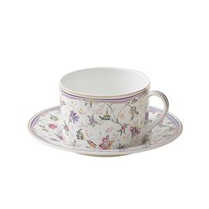 Dropshipping Shopify Ceramic Coffee Cup Saucer Set Nordic Style Floral Tea <b>Mug</b> Gift <b>Box</b> Home Kitchen - Product Image 1