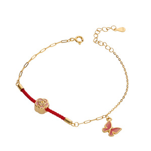 Pulsera de Esmalte Estilo Chino Nuevo con Fotos Reales de Tichi para Mujer, Plata de Ley S925, Lujo Ligero, Diseño Floral Minimalista - Product Image 5
