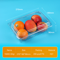 Emballage de coquilles de fruits Boîte en plastique PET transparent Fruits Tomate Raisin Fraise Punnet Conteneur pour fermes fraîches