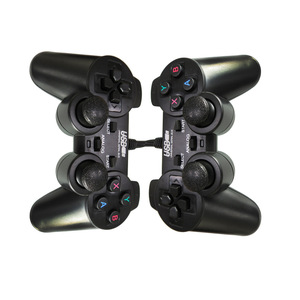 USB 유선 조이스틱 듀얼 플레이어 게임 컨트롤러 PC용 P2 호환 ABXY 버튼 진동 기능 - Product Image 5