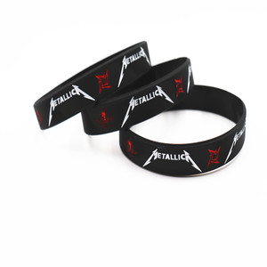 Pulseras de silicona inspiradas en Guns <span class=keywords><strong>N</strong></span>' <span class=keywords><strong>Roses</strong></span>, desata tu interior Rocker, logotipos icónicos, pulsera rellena de color grabado para promociones - Product Image 5