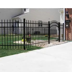 Professional Customized High Quality Durable Steel Metal Picket Fence Garden Fence