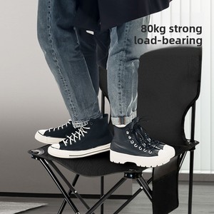 Sedie Pieghevoli da Esterno Premium Little Mazza e Sgabelli da Campeggio, Sedie Portatili per Picnic e Pesca, Mobili con Telaio in Ferro - Product Image 3